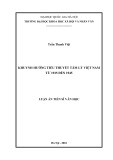 Luận án Tiến sĩ Văn học: Khuynh hướng tiểu thuyết tâm lý Việt Nam từ năm 1925 đến 1945