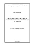 Luận án Tiến sĩ Tâm lý học: Thích ứng tâm lý của phạm nhân nữ với việc chấp hành án phạt tù có thời hạn tại trại giam