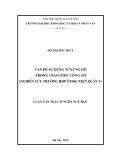 Luận văn Thạc sĩ Ngôn ngữ học: Vấn đề sử dụng từ xưng hô trong giao tiếp công sở (nghiên cứu trường hợp ở Học viện Quân y)