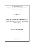 Luận văn Thạc sĩ Nhân học: Tác động của thủy điện đến sinh kế của người dân Sa Pa - Nghiên cứu trường hợp một số dự án