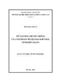 Luận văn Thạc sĩ Tôn giáo học: Tín ngưỡng truyền thống của người dân tại huyện đảo Kiên Hải, tỉnh Kiên Giang