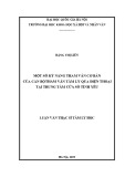 Luận văn Thạc sĩ Tâm lý học: Một số kỹ năng tham vấn cơ bản của cán bộ tham vấn tâm lý qua điện thoại tại Trung tâm Cửa sổ tình yêu