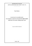 Luận án Tiến sĩ Lịch sử: Luật tục của người Cơ - Tu về sử dụng và bảo vệ tài nguyên thiên nhiên ở huyện Tây Giang, tỉnh Quảng Nam