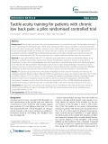 Tactile acuity training for patients with chronic low back pain: A pilot randomised controlled trial