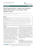 Metal hypersensitivity in patient with posterior lumbar spine fusion: A case report and its literature review