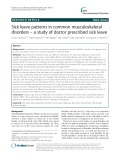 Sick leave patterns in common musculoskeletal disorders – a study of doctor prescribed sick leave