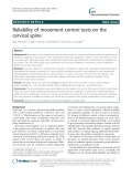 Reliability of movement control tests on the cervical spine