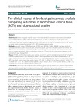 The clinical course of low back pain: A meta-analysis comparing outcomes in randomised clinical trials (RCTs) and observational studies