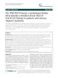 The TRACTISS Protocol: A randomised double blind placebo controlled clinical TRial of Anti-B-Cell Therapy In patients with primary Sjögren’s Syndrome