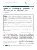 Evaluation of the measurement properties of the Manchester foot pain and disability index
