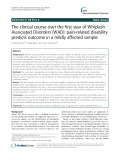 The clinical course over the first year of Whiplash Associated Disorders (WAD): Pain-related disability predicts outcome in a mildly affected sample