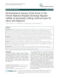 Pertrochanteric fracture of the femur in the Finnish National Hospital Discharge Register: Validity of procedural coding, external cause for injury and diagnosis