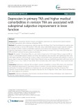 Depression in primary TKA and higher medical comorbidities in revision TKA are associated with suboptimal subjective improvement in knee function