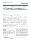 Frailty index of deficit accumulation and falls: Data from the Global Longitudinal Study of Osteoporosis in Women (GLOW) Hamilton cohort