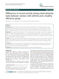 Differences in muscle activity during hand-dexterity tasks between women with arthritis and a healthy reference group