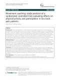 Movement coaching: Study protocol of a randomized controlled trial evaluating effects on physical activity and participation in low back pain patients