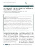 Can diagnostic injections predict the outcome in foot and ankle arthrodesis