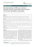 Electrophysiological differences between Hirayama disease, amyotrophic lateral sclerosis and cervical spondylotic amyotrophy