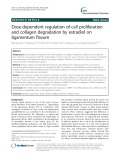 Dose-dependent regulation of cell proliferation and collagen degradation by estradiol on ligamentum flavum