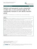 Kyphosis and paraspinal muscle composition in older men: A cross-sectional study for the osteoporotic fractures in men (MrOS) research group