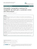 Osteopathic manipulative treatment for nonspecific low back pain: A systematic review and meta-analysis