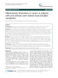 Inflammatory biomarkers in serum in subjects with and without work related neck/shoulder complaints