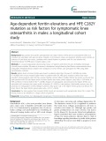 Age-dependent ferritin elevations and HFE C282Y mutation as risk factors for symptomatic knee osteoarthritis in males: A longitudinal cohort study