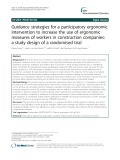 Guidance strategies for a participatory ergonomic intervention to increase the use of ergonomic measures of workers in construction companies: A study design of a randomised trial