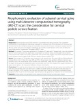 Morphometric evaluation of subaxial cervical spine using multi-detector computerized tomography (MD-CT) scan: The consideration for cervical pedicle screws fixation