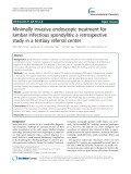 Minimally invasive endoscopic treatment for lumbar infectious spondylitis: A retrospective study in a tertiary referral center