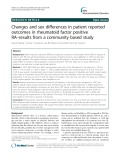Changes and sex differences in patient reported outcomes in rheumatoid factor positive RA–results from a community based study