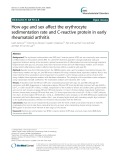 How age and sex affect the erythrocyte sedimentation rate and C-reactive protein in early rheumatoid arthritis