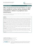 Effect of glenohumeral forward flexion on upper limb myoelectric activity during simulated mills manipulation; relations to peripheral nerve biomechanics