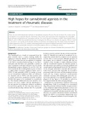 High hopes for cannabinoid agonists in the treatment of rheumatic diseases