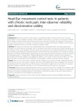 Head-Eye movement control tests in patients with chronic neck pain; Inter-observer reliability and discriminative validity