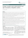 Estrogen receptors genes polymorphisms and age at menarche in idiopathic scoliosis