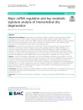 Major ceRNA regulation and key metabolic signature analysis of intervertebral disc degeneration