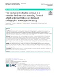 The trochanteric double contour is a valuable landmark for assessing femoral offset underestimation on standard radiographs: A retrospective study