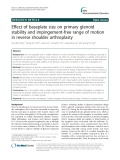 Effect of baseplate size on primary glenoid stability and impingement-free range of motion in reverse shoulder arthroplasty