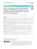Effects of body mass index and range of motion on intraoperative change in pelvic tilt during total hip arthroplasty using the direct anterior approach