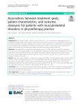 Associations between treatment goals, patient characteristics, and outcome measures for patients with musculoskeletal disorders in physiotherapy practice