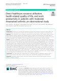 Direct healthcare resource utilisation, health-related quality of life, and work productivity in patients with moderate rheumatoid arthritis: An observational study
