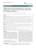 Digital anatomical measurements of safe screw placement at superior border of the arcuate line for acetabular fractures
