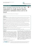 Bone resorption during the first year after implantation of a single-segment dynamic interspinous stabilization device and its risk factors