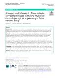 A biomechanical analysis of four anterior cervical techniques to treating multilevel cervical spondylotic myelopathy: A finite element study