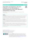 Association of osteoporosis and varus inclination of the tibial plateau in postmenopausal women with advanced osteoarthritis of the knee