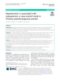Hypertension is associated with osteoporosis: A case-control study in Chinese postmenopausal women