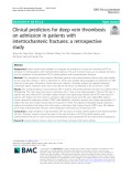 Clinical predictors for deep vein thrombosis on admission in patients with intertrochanteric fractures: A retrospective study