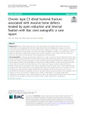 Chronic type C3 distal humeral fracture associated with massive bone defects treated by open reduction and internal fixation with iliac crest autografts: A case report