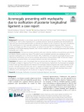 Acromegaly presenting with myelopathy due to ossification of posterior longitudinal ligament: A case report